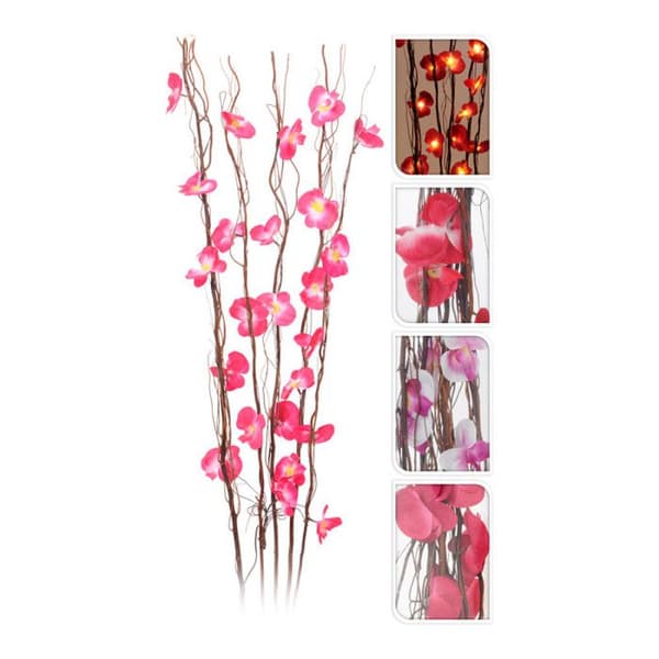 Bukett dekorativa blommor med LED - EJ TILLGÄNGLIG - Mod. Diverse - Flerfärgad - Inredning