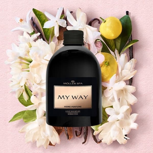 Diffusori kodin hajustetuoksulle my way 90 päivää raikastinpuikkoja 250ml