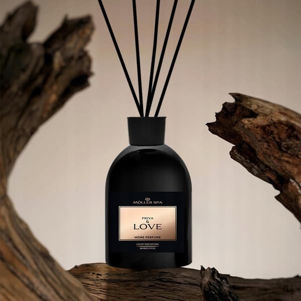 Kodin tuoksu diffuusori priya & love jopa 90 päivää raikastinpuikkoja 250ml