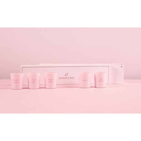 Massageljus Highonlove Orange Rosa Jordgubbschampagne Lychee 35 ml