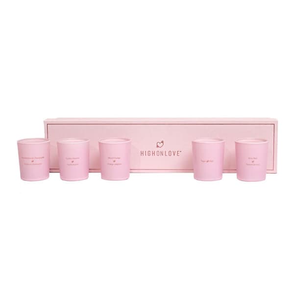 Massageljus Highonlove Orange Rosa Jordgubbschampagne Lychee 35 ml