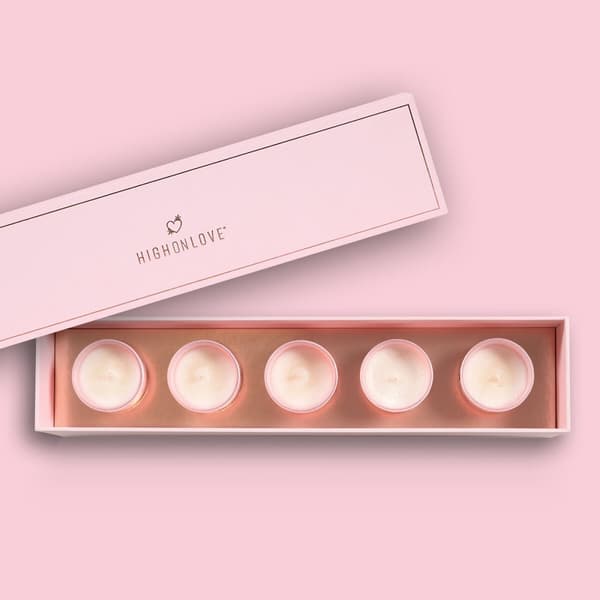 Senze Massage Lys Drillende Highonlove Orange Pink Jordbær Champagne Litchi 35 ml