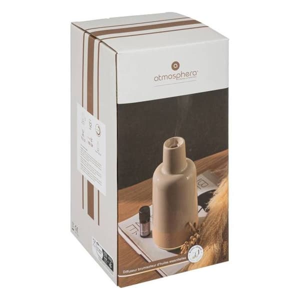 Diffuser av eteriska oljor - Atmosphera - Marty - 150ml - Ljusgrå - Samtida design