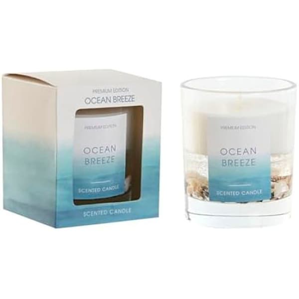 Doftljus - HOME ESPRIT - Ocean Breeze - Flerfärgad - 8x8x9,3 cm - Modern design