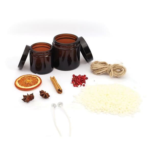 Kit DIY - Mina ljus - Kanel - Sojavax - Vit - Doft för atmosfär