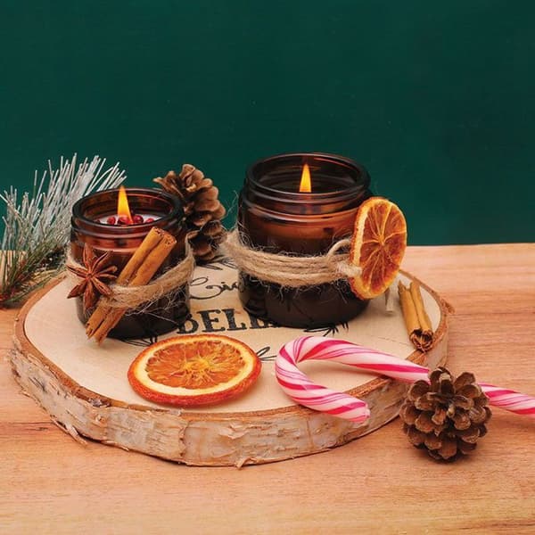 Kit DIY - Mina ljus - Kanel - Sojavax - Vit - Doft för atmosfär