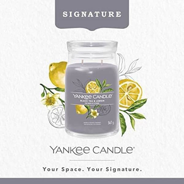 Doftljus - YANKEE CANDLE - Svart te och citron - Sojavax - Double Wick