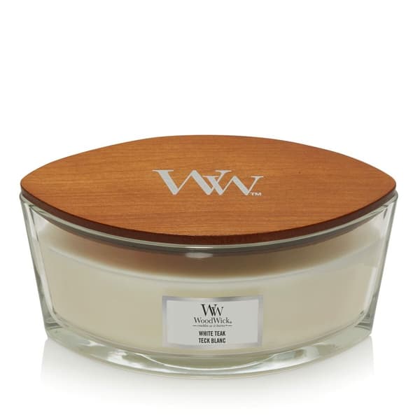 Tuoksukynttilä Woodwick Core Ellipse White Teak 453 g