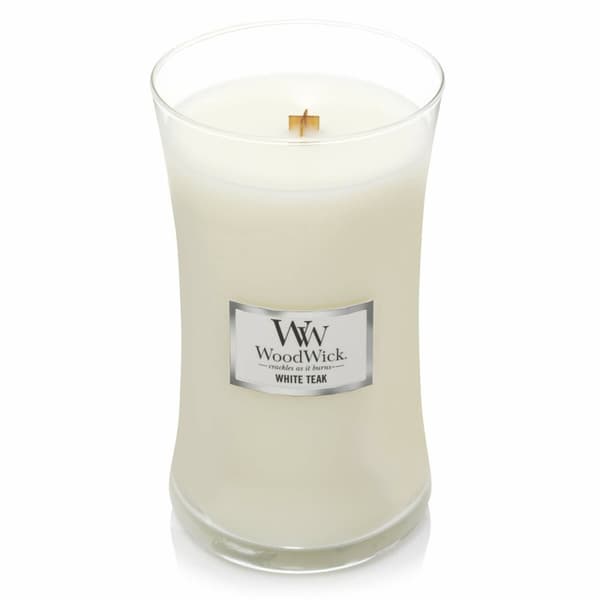 Tuoksukynttilä Woodwick Core Large White Teak 609 g