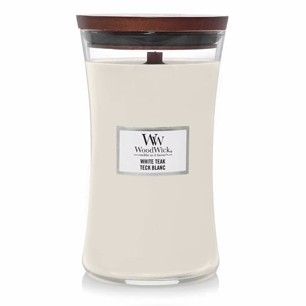 Tuoksukynttilä Woodwick Core Large White Teak 609 g