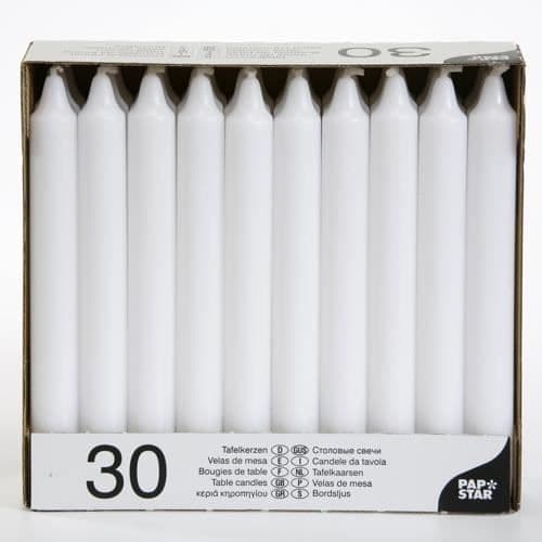 Bordsljus Ø 2,15 cm · 19,6 cm vit