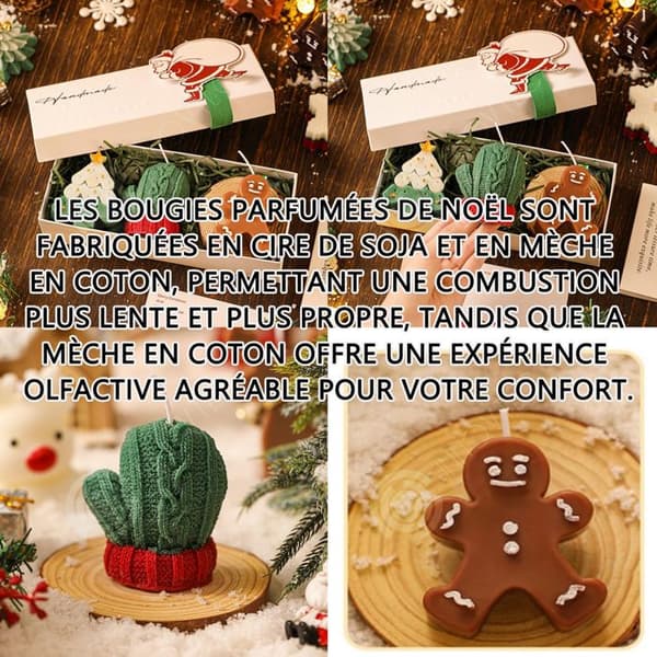 INN Doftljus 3 st presentförpackning Doftljus Tecknad liten julklapp Utsökt souvenir Njut av minnen Decora