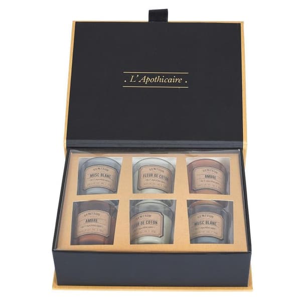 Coffret 6 Doftljus "Apotekaren" 18cm Flerfärgad