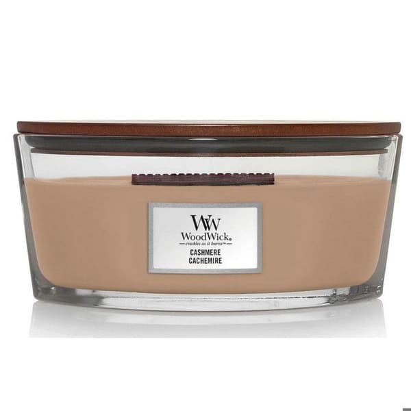 Doftljus - WOODWICK - ELLISSE JAR ELLIPSE - Parfym Cashmere - Flerfärgad - Modernt Glas