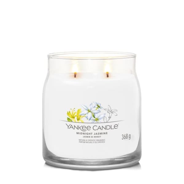 Midnattsjasmin signaturljus medium modell - Yankee Candle 11.4 White