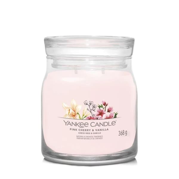 Bougie signatur cerise rose och vanilj modell medel - Yankee Candle 11,4 Rosé
