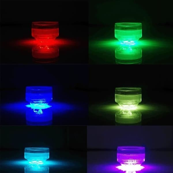 IPUIS dränkbara led-ljus - 12 st flerfärgade + enfärgade för bröllop, fest, födelsedag, pool