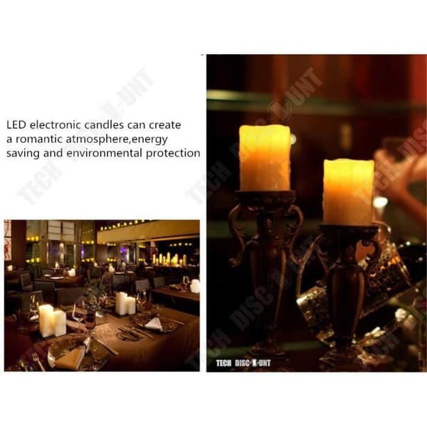 TD® led ljus flimrande låga gul färg elektrisk vax födelsedag valentine flimrande uppladdningsbar oscillerande låga