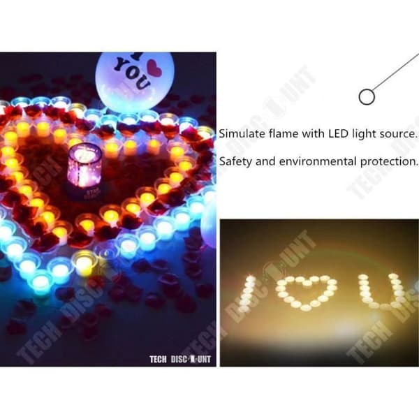 TD® led ljus flimrande låga gul färg elektrisk vax födelsedag valentine flimrande uppladdningsbar oscillerande låga