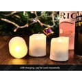 Miniatyrbild 1 av 4: TD® led ljus flimrande låga gul färg elektrisk vax födelsedag valentine flimrande uppladdningsbar oscillerande låga