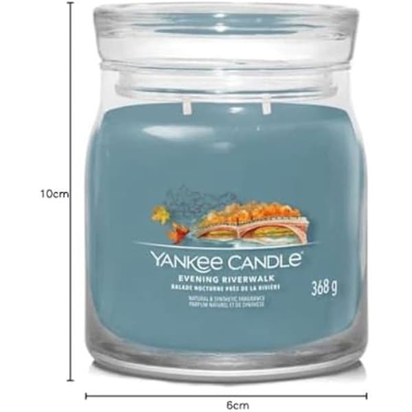 Doftljus - YANKEE CANDLE - Evening Riverwalk - Färg gråblå - Glas - Nutida
