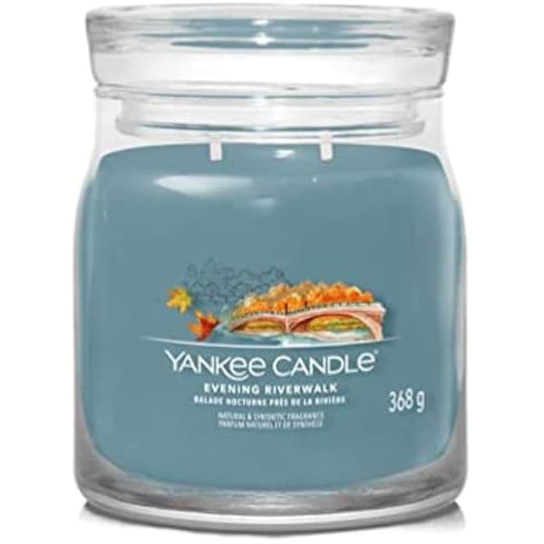 Doftljus - YANKEE CANDLE - Evening Riverwalk - Färg gråblå - Glas - Nutida