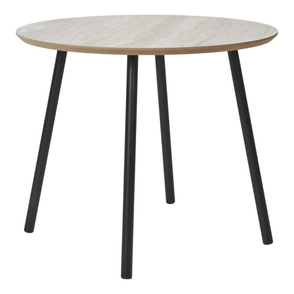 Sofabord, Aalst, ø55x45 cm, Sort/Beige