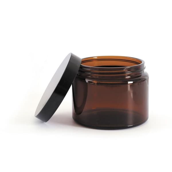 Amber glasstank med lock 500 ml