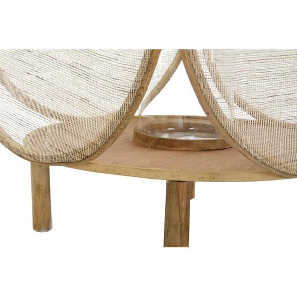 Lykta DKD Home Decor Glas Naturell Brun Bambu Orientalisk 42 x 42 x 55 cm