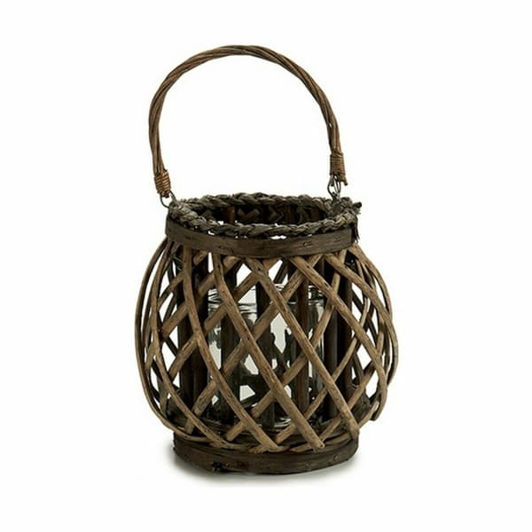 Ljusstakar Grå Brun vide Glas 29,5 x 24 x 22 cm (6 antal)