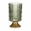 Miniatyrbild 2 av 2: LED-lykta Grön Gyllene Glas 10,7 x 18 x 10,7 cm (6 antal)