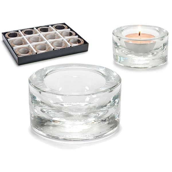 Ljusstakar Transparent Glas 7 x 3,5 x 7 cm (12 antal)