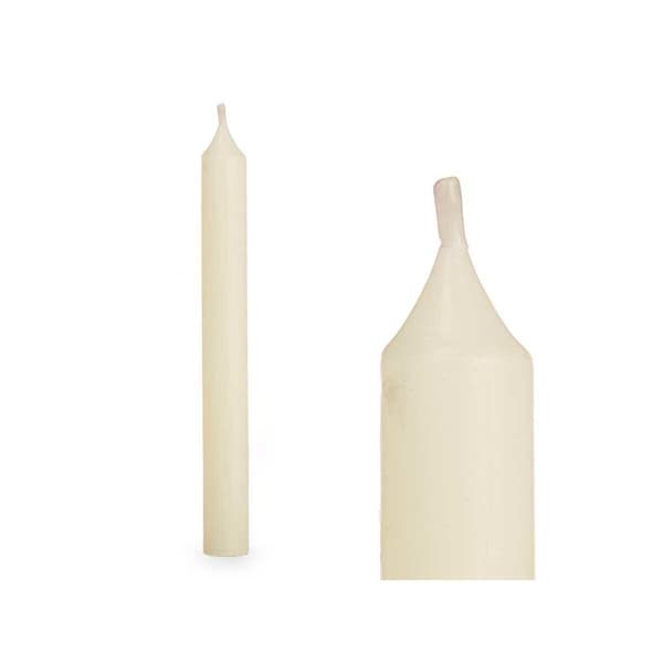 Set med levande ljus Acorde 123-B-AR Kräm 2 x 2 x 15 cm (12 antal)