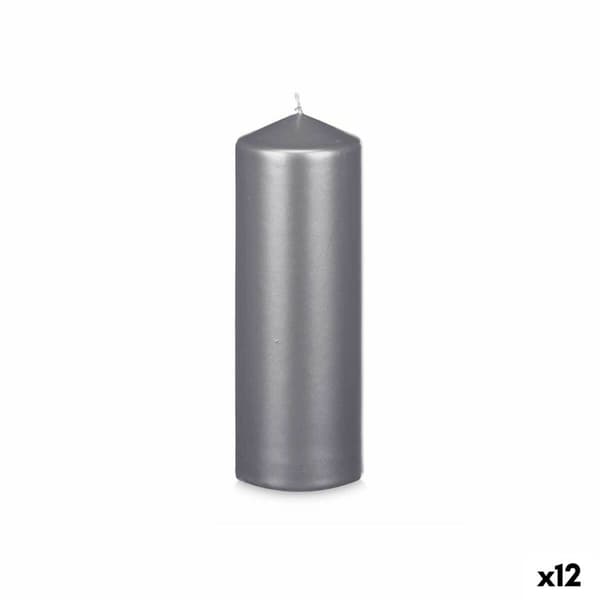 Ljus Acorde 92541 Silvrig 7 x 20 x 7 cm (12 antal)