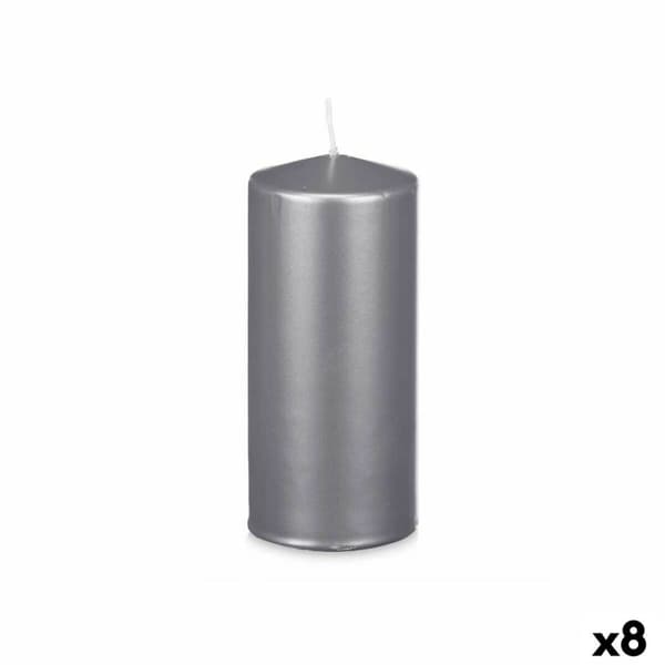 Ljus Acorde 92547 Silvrig 9 x 20 x 9 cm (8 antal)