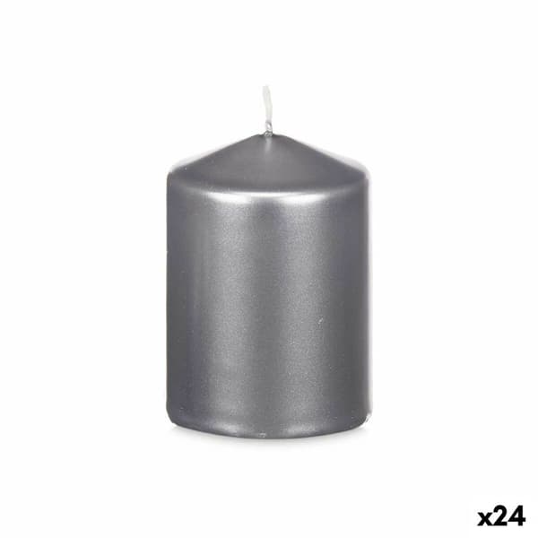Ljus Acorde 92535 Silvrig 7 x 10 x 7 cm (24 antal)