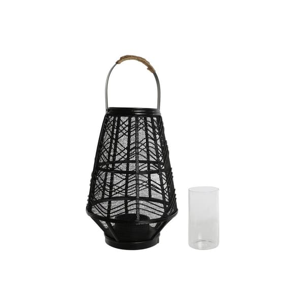 Ljusstakar Home ESPRIT Svart Metall 27,5 x 27,5 x 40 cm