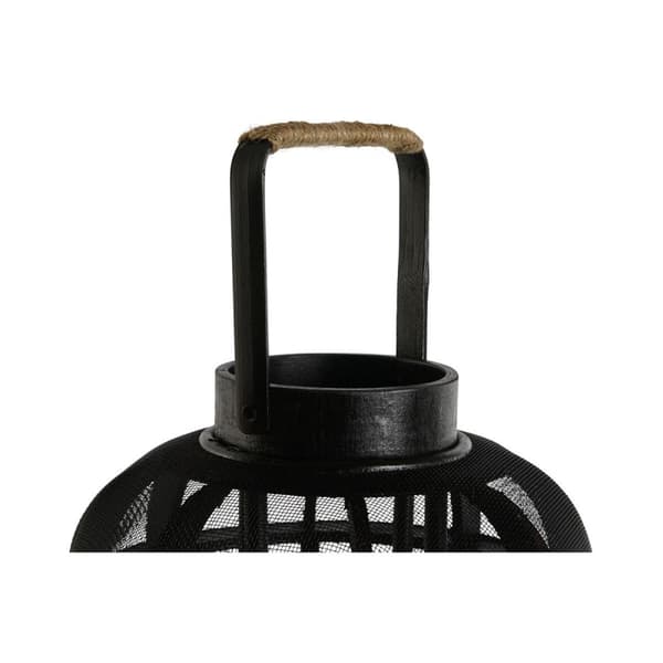 Ljusstakar Home ESPRIT Svart Metall 25,5 x 25,5 x 46,5 cm