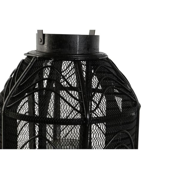 Ljusstakar Home ESPRIT Svart Metall 26,5 x 26,5 x 28 cm