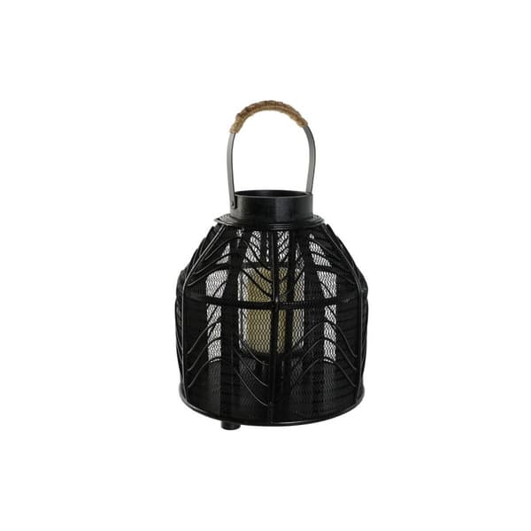 Ljusstakar Home ESPRIT Svart Metall 26,5 x 26,5 x 28 cm