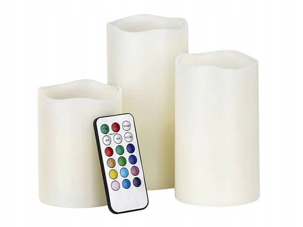 LED-ljus Dekorativa fjärrstyrda färgglada ljus dekoration 3 delar