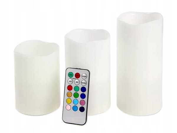 LED-ljus Dekorativa fjärrstyrda färgglada ljus dekoration 3 delar