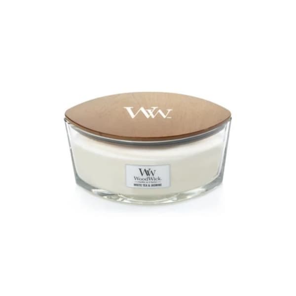 Doftljus - WoodWick - Ellipse - Vitt te &amp; jasmin - Inomhus - 1 styck