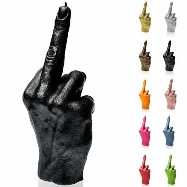 Ljus (exklusive födelsedag) Candellana Handgjorda ljus - Rolig present - Till alla hjärtans dag - Metallic svart