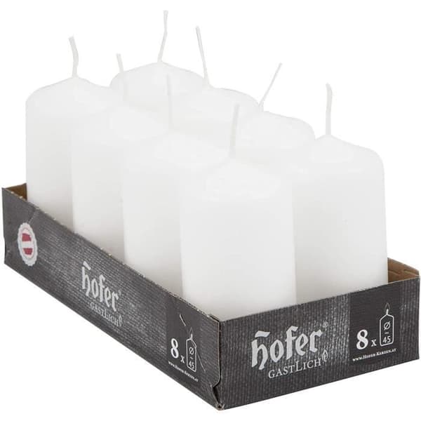 Pelarbougies Cylindriska - Hofer - 32-pack - 12 timmar - 4,5 x 9 cm - Doftfria