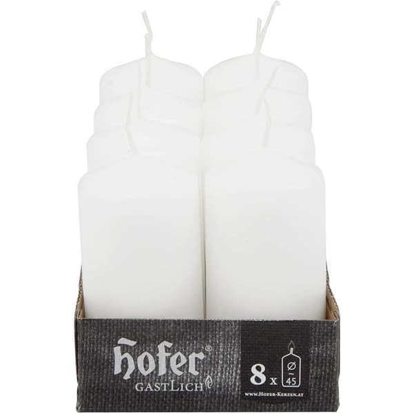Pelarbougies Cylindriska - Hofer - 32-pack - 12 timmar - 4,5 x 9 cm - Doftfria