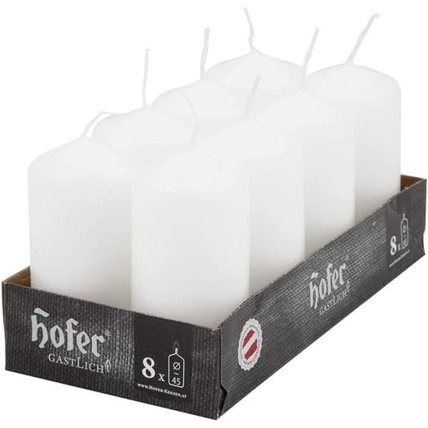 Pelarbougies Cylindriska - Hofer - 32-pack - 12 timmar - 4,5 x 9 cm - Doftfria