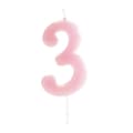 Miniatyrbild 1 av 4: Bougie (ej födelsedag) Dekora - 345419 - Födelsedagsljus Nummer Comic Rosa - Ljus Nummer 3