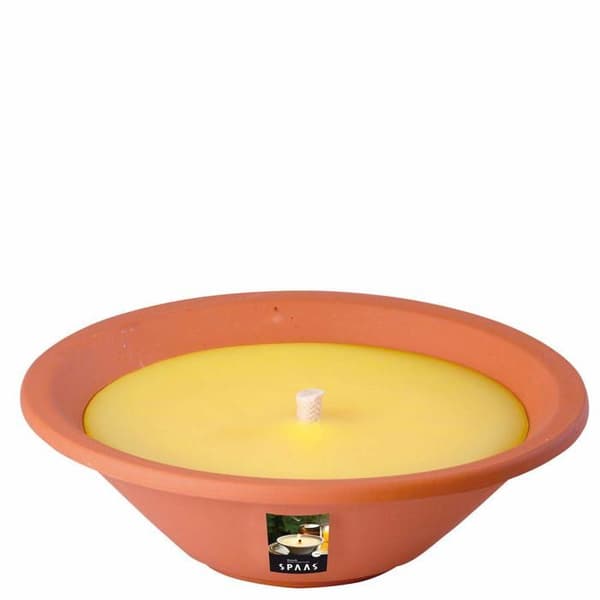 Spaas - 0556021.010 - Royal Flame Citronella trädgårdsljus i terrakottakruka, 13 timmar - gult
