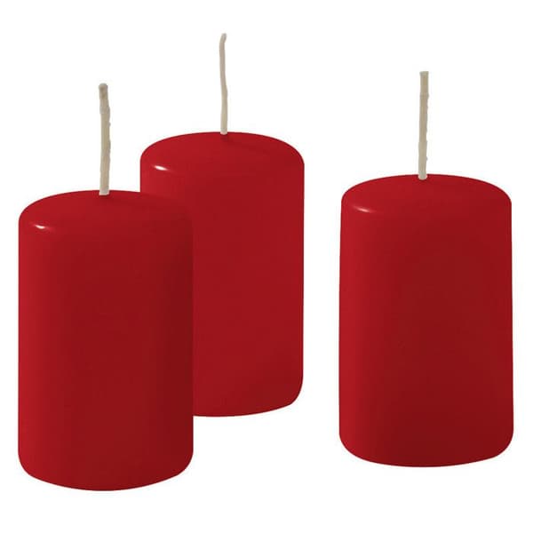Bougie (utöver födelsedag) Cereria di giorgio - 5620014 - Ljus diameter 4 cm Höjd 7 - Röd - Paket med 12 stycken